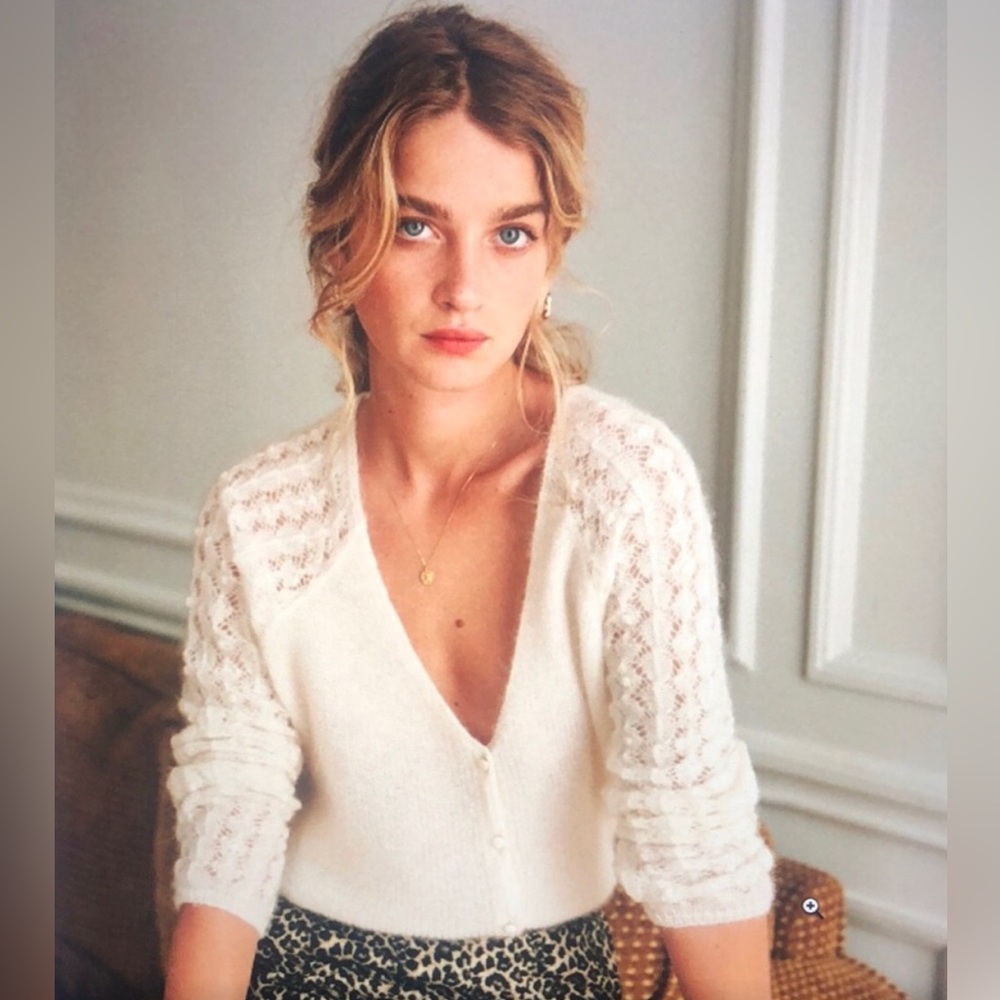 Sezane cream Garance Sweater size small